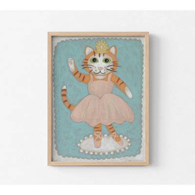 Magdalena, tigre mignon, impression d'art mural de chambre de bébé ballerine, impression de décoration de chambre à coucher de nouvelle nièce féline, chambre d'enfant, décoration murale tigre