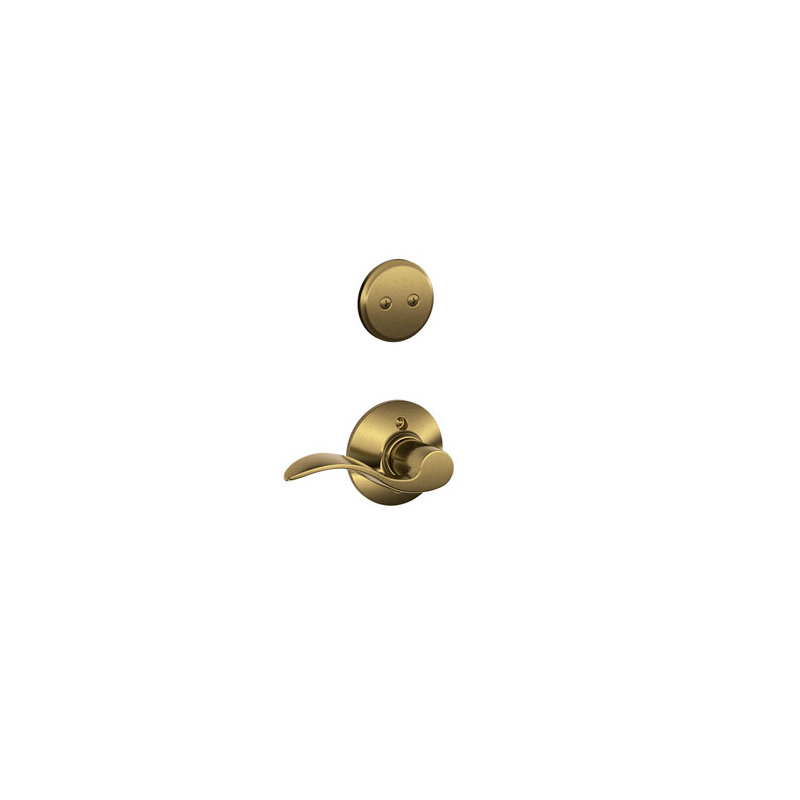 Accent Inactive Interior Lever Dummy Entry Set (Exterior Portion Sold Separately), Right, Antique Brass