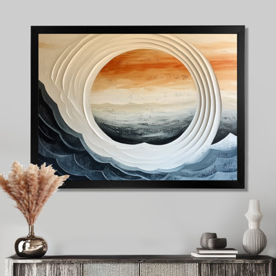 Circle of Stillness II - Japandi Minimalism Picture Framed Wall Art
