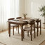 Homestead Set of Two Walnut Effect Solid Wood Dining Chairs-1200998293