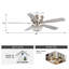 Ventilateur de plafond 48 pales 48 po avec télécommande et ensemble d'éclairage inclus Capitol-729495351
