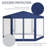 Outsunny 13' x 11' Outdoor Party Tent, Hexagon Sun Shade Shelter Canopy with Protective Mesh Screen Sidewalls, Ropes & Stakes-116011127