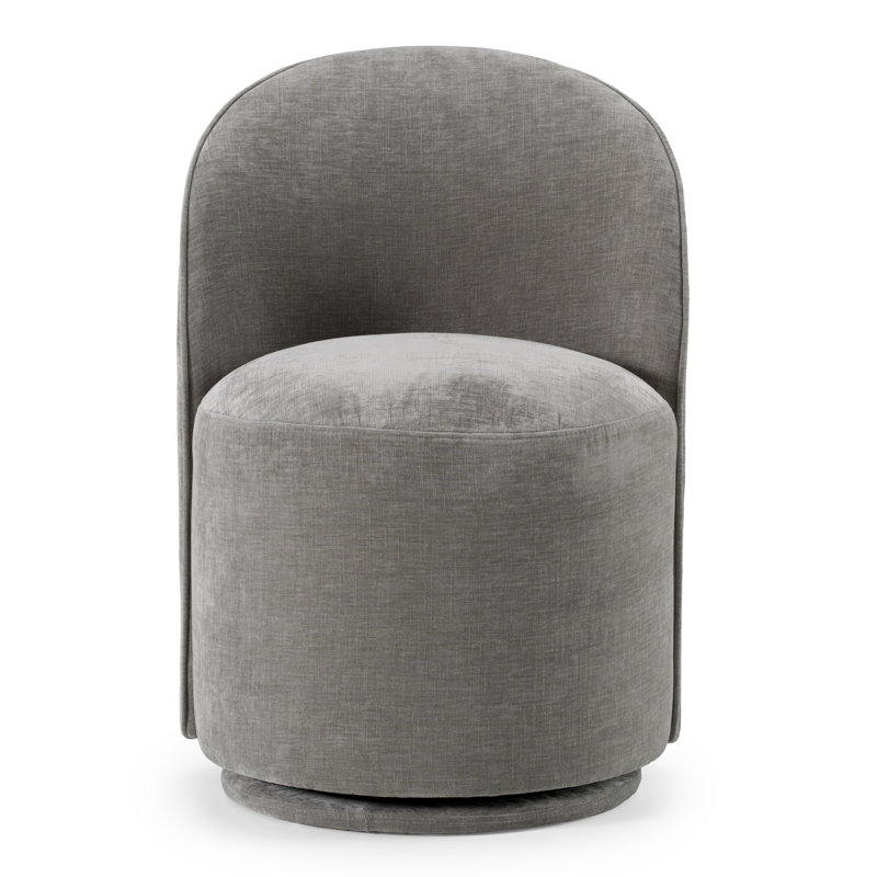 Benbow Upholstered Swivel Dining Chair, Dove Gray