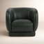Rinner Leather Swivel Club Chair-1043878130