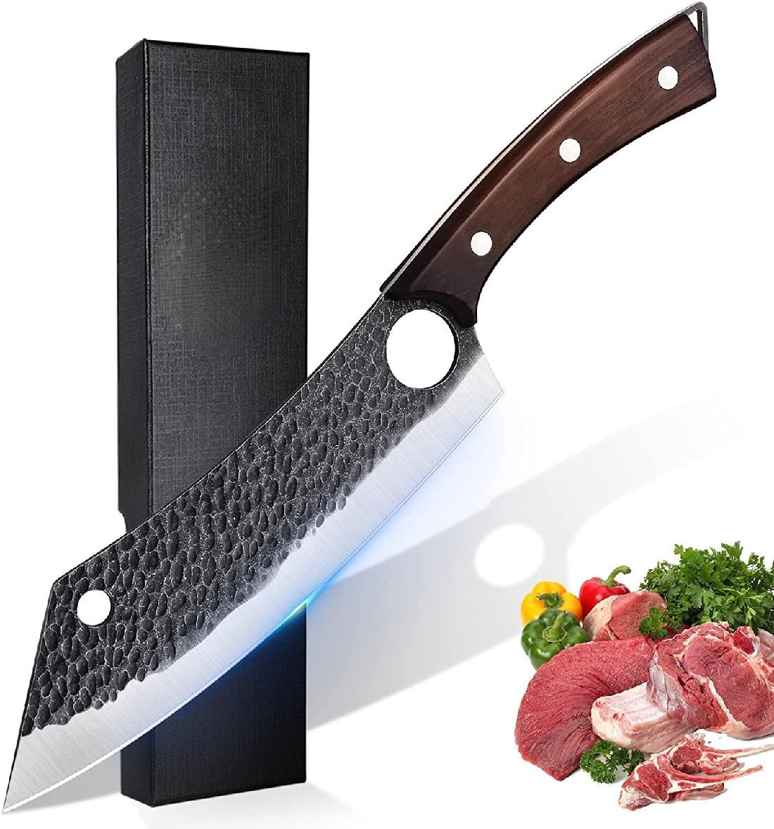 Viking Knife Meat Cleaver Knife Hand Forged Boning Knife with