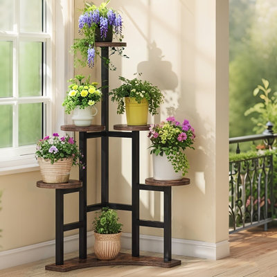 6-Tier Corner Plant Stand Indoor, Tall Shelf for Multiple Potted Plants in Living Room, Balcony, Garden by 17 Stories