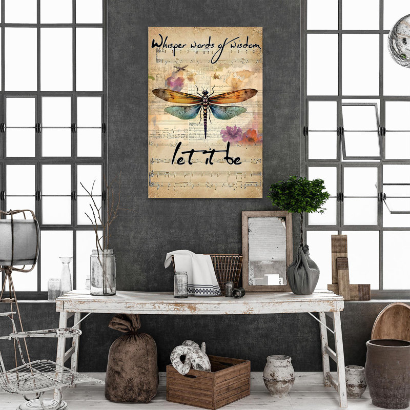 Chuchotement, mots de sagesse, H 36 po x l 24 po x P 1,25 po