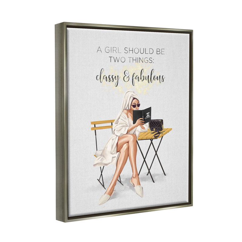 «Classy Fabulous Saying Designer Peigning Fashion Canvas Wall Art» par Ziwei Li, H 21 po x l 17 po x P 1,7 po