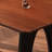 Solid wood rectangular dining table with black leg-1044880723
