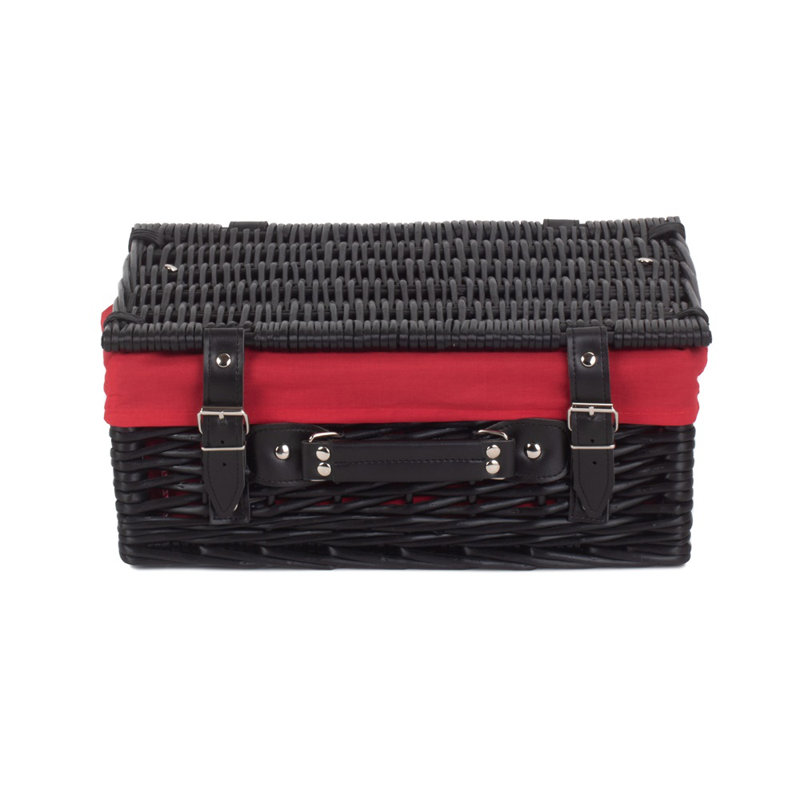 Picnic Basket, 25cm H x 51cm W x 30cm D, Red