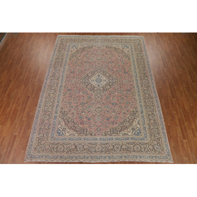 Tapis floral rose 10 x 13