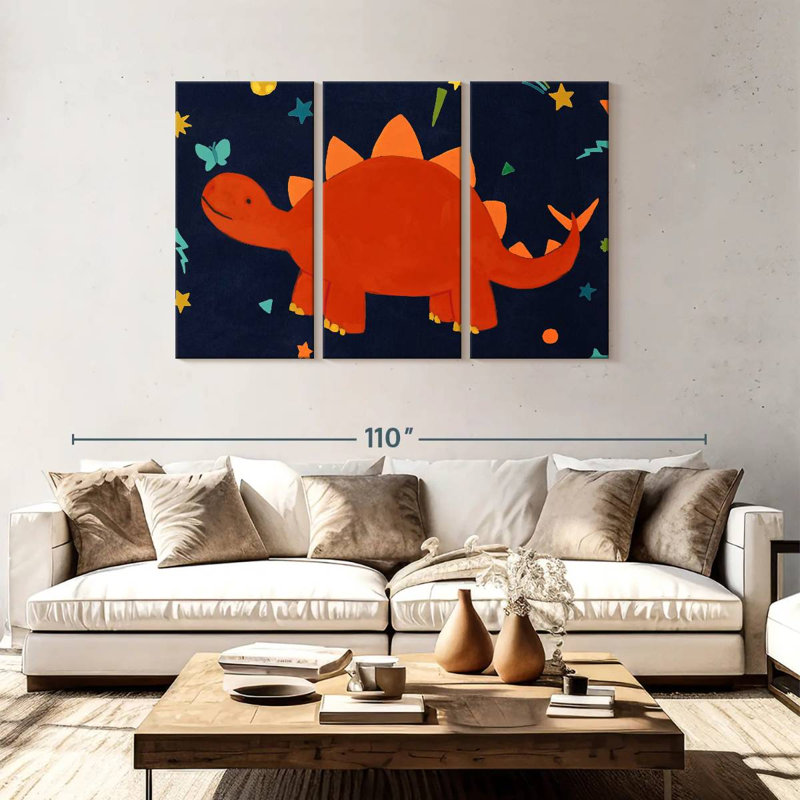 Brampt Starry Dinos I, 48" H x 74" W