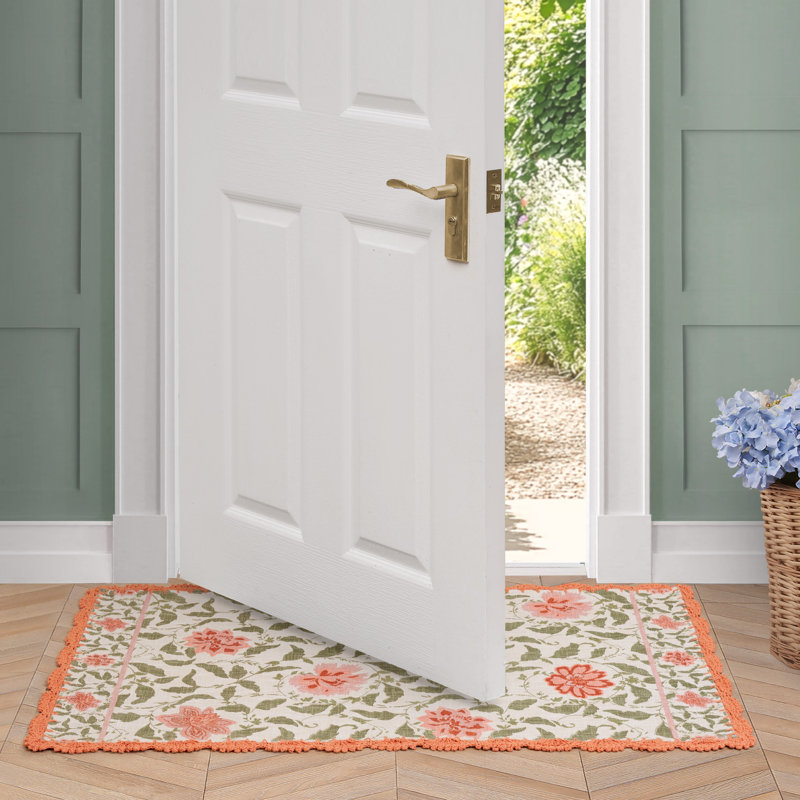 Tapis floral en coton Laura Ashley Moored Garden, Rectangle 2 pi 2 po x 3 pi 9 po