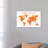 Orange Watercolor Nursery World Map by Blursbyai - Gallery-Wrapped Canvas Giclée on Canvas-844070134-844070128