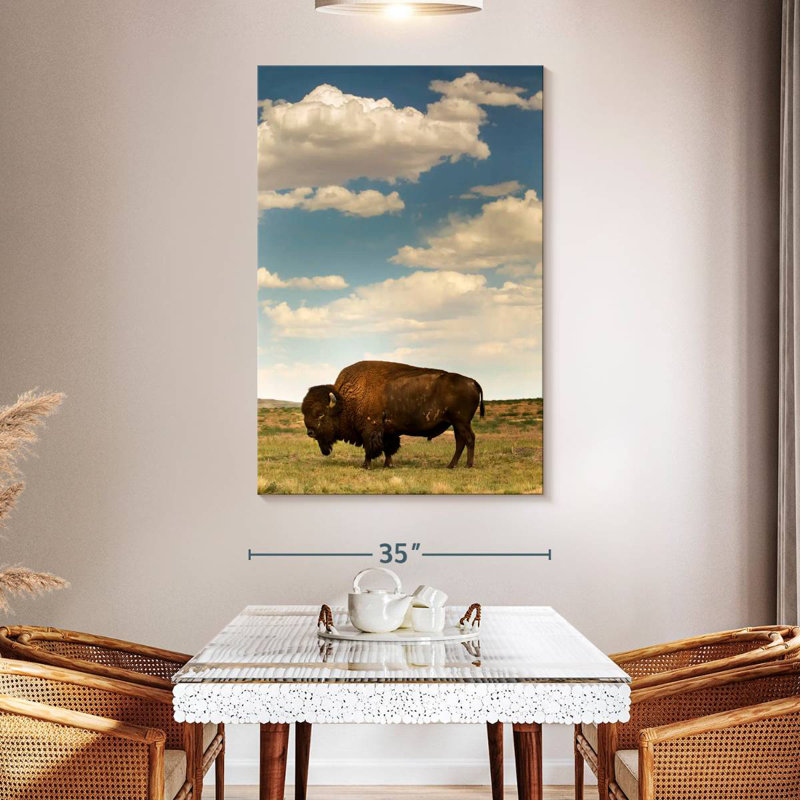 Bison des Rocheuses Brampt, H 51 po x l 34 po