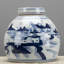 Blue and White Landscape Tea Jar