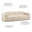 Milky 3 Seater Sofa Bed-1157451401