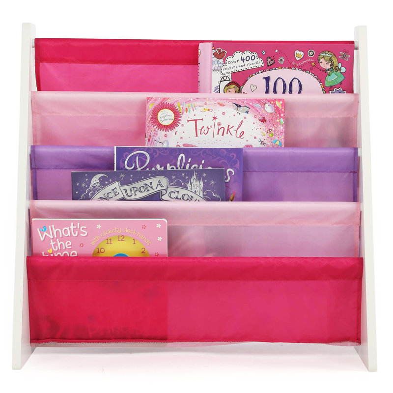 Présentoir de livres pour enfants Hoeft, Blanc / rose / mauve