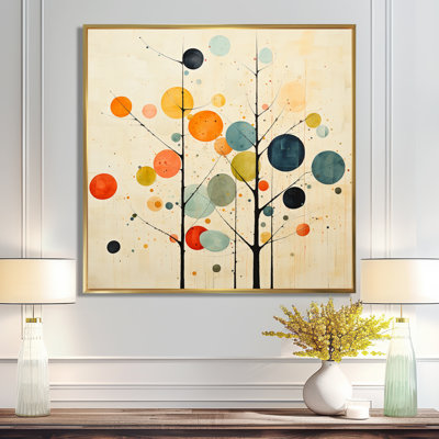 Art mural minimaliste beige du milieu du siècle - Minimalisme