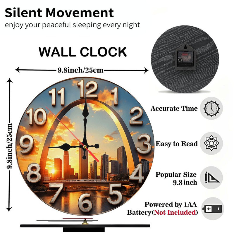 Horloge murale coucher de soleil