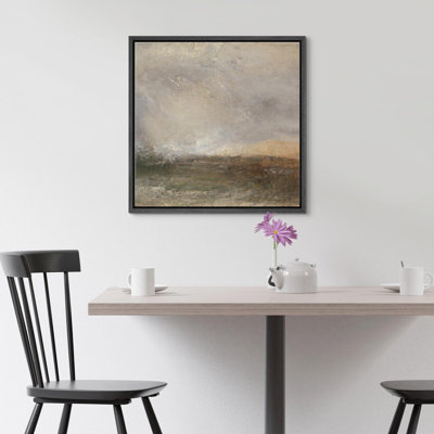 Impressionniste paysage marin encadré sur toile
