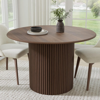 Solid Wood Dining Table Round Pedestal Kitchen Table