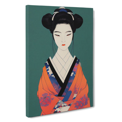 Vintage Geisha No.1 - Wrapped Canvas Print