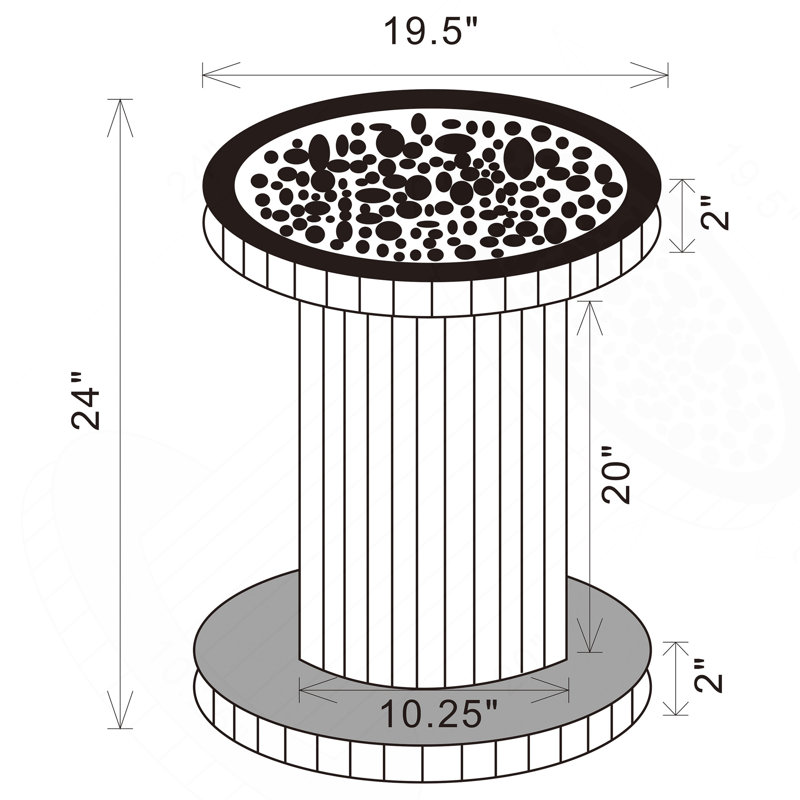 Rose Mirror Side Table