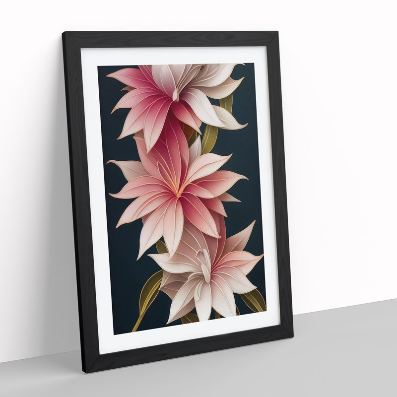 The Stimulating Flowers - Framed Print, Black, 64cm H x 46cm W x 2cm D