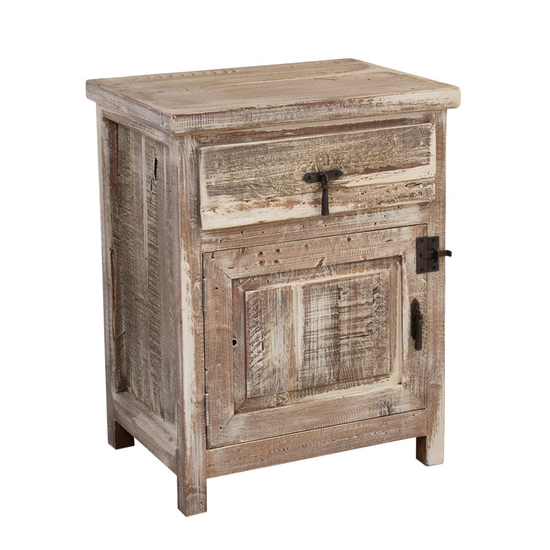 Table de chevet en bois récupéré Rancho Viejo