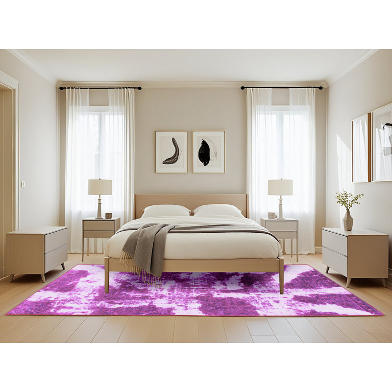 Danut Wool Abstract Indoor Rug, Rectangle 5' x 8'