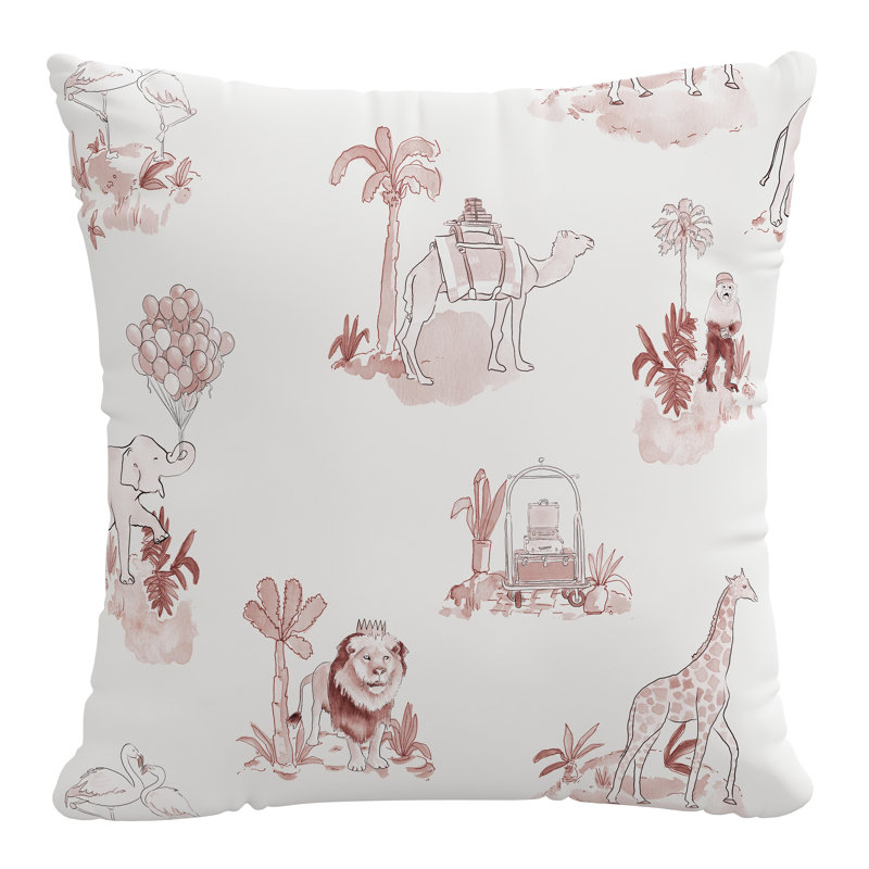 Decorative Pillow - Polyester Insert, The Beach Toile/Navy, 18" x 18"