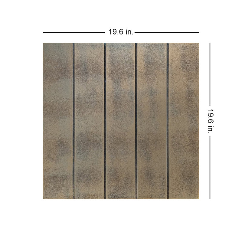Carreau de plafond en polystyrène adhésif 1,6 pi x 1,6 pi Bead Board, Cuivre vieilli