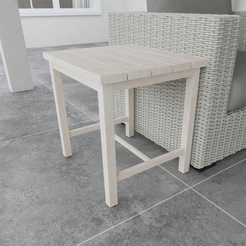 Tetra 22'' White Metal Outdoor Side Table