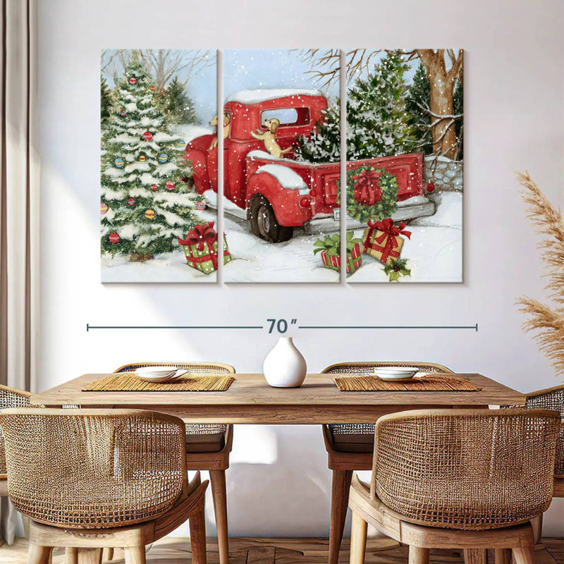 Red Truck, 42" H x 65" W
