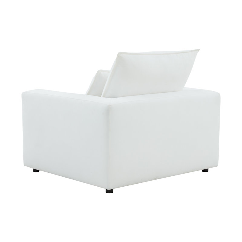 Upholstered Armchair, Pearl Fabric