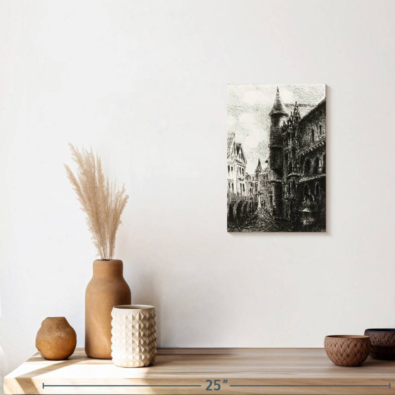 Rue Saint-Romain Rouen, 1ère assiette, 1896, 12" H x 8" W