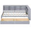 Lit de jour simple avec aspect gris, 2 tiroirs, tablette de rangement et tiroir de chargement en bois-1550853141-1550853130