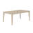 Transitional Rectangular Dining Table with Extension Leaf, Natural and Light Gray Wood Finish, Seats 8