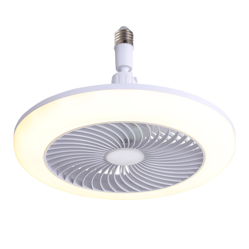 11-Inch Enclosed Socket E26 Ceiling Fan Light with Remote Control