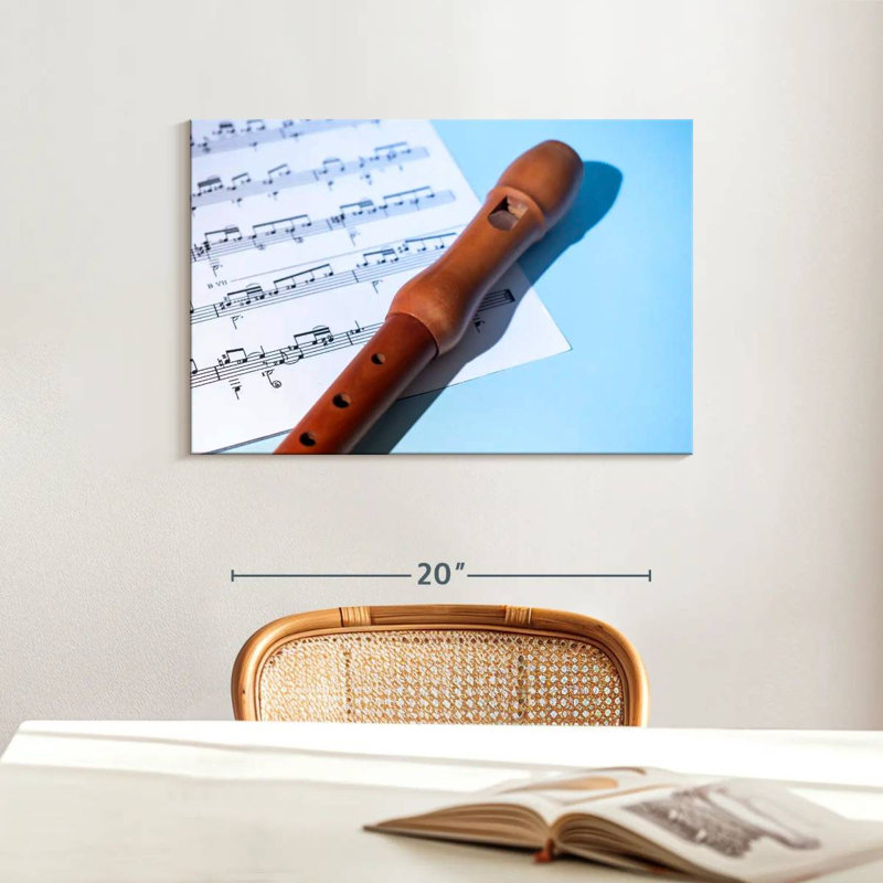 Wooden Recorder, 16" H x 24" W