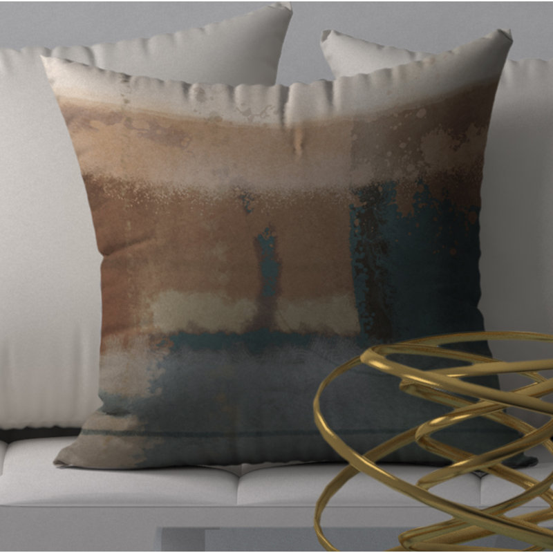 Housse de coussin carrée énergique et insert, 24" X 24"
