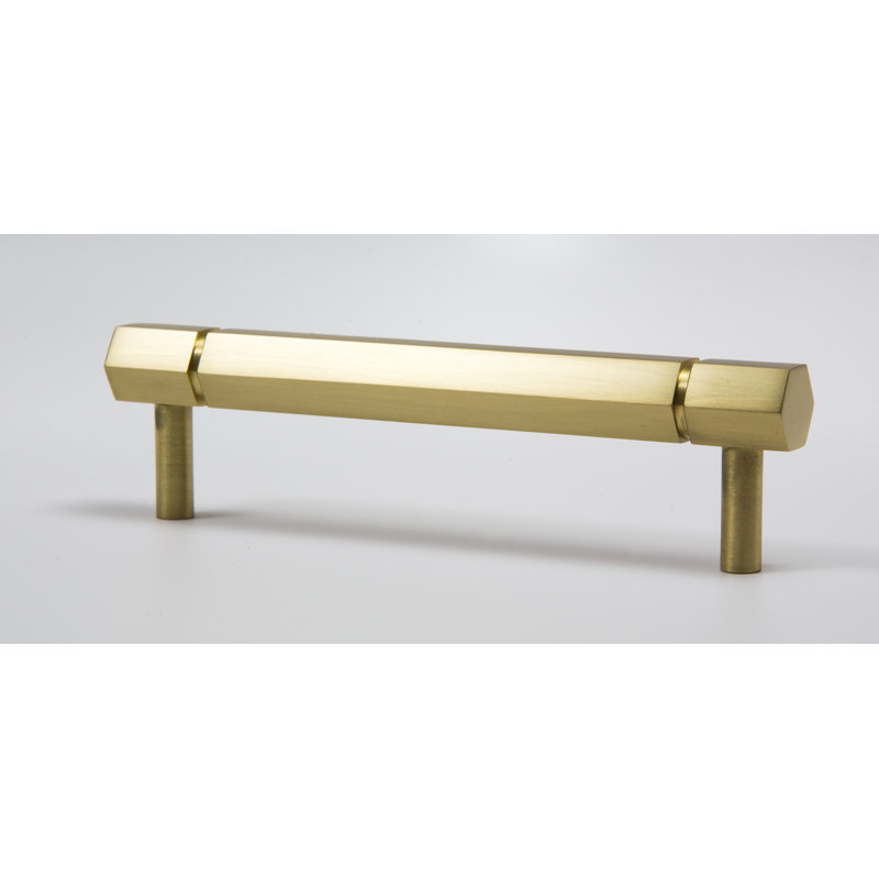 Facet Bar / Handle Pull, Satin Brass