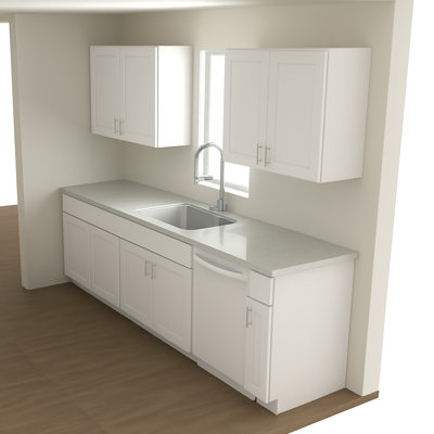 Dwelling Livingston Galley Wall Pre-Assembled Kitchen Cabinet