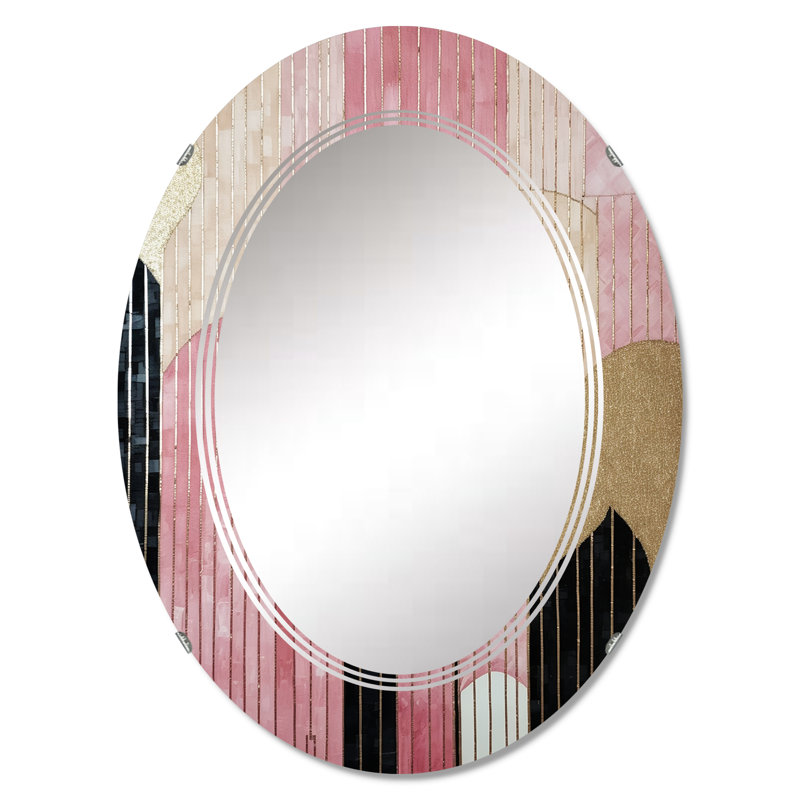 Hermidale - Miroir mural moderne ovale, 36 po x 24 po