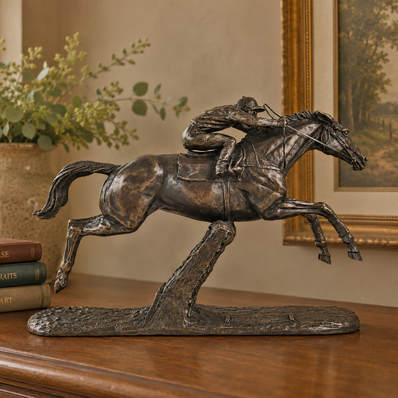 Animal Istbraq Racing Bronze Horse Figurine