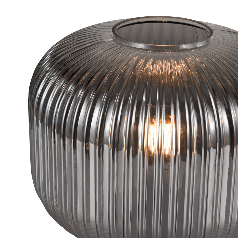 Glass Table Lamp Lamp, Smoke