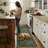  Kaldi Vintage Floral Washable Green 2X6 Runner Rugs for Entryway Kitchen, Non Slip Oriental Low-Pile Rug for Bedroom Dining Room Carpet-1714288556