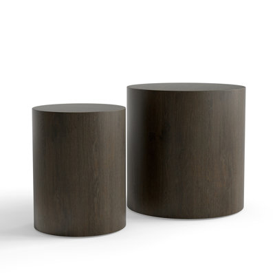 2-Piece Wooden Nesting Table Set