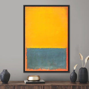 Art abstrait sur toile jaune et gris Mark Rothko